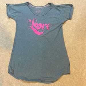 Victoria Secret Gray & Pink “Love” Sleep Shirt